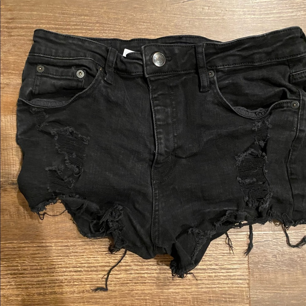 Aero high waist shorts black size 10R